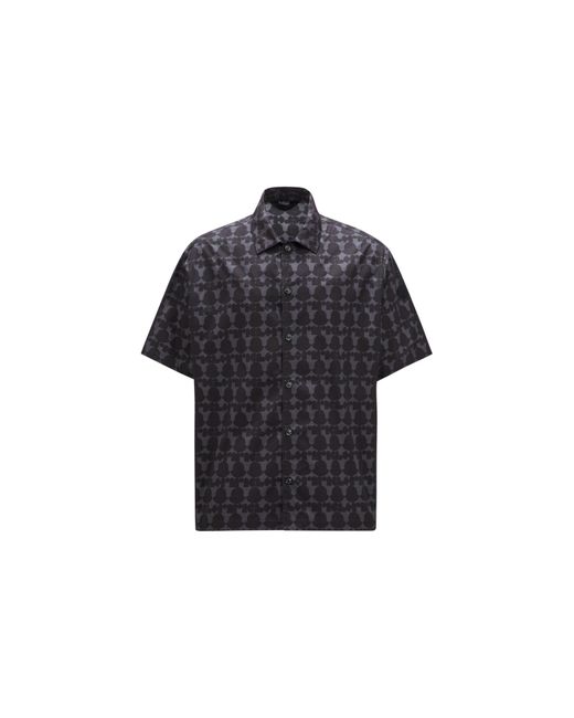 Moncler Baumwollhemd mit logoprint in Black für Herren