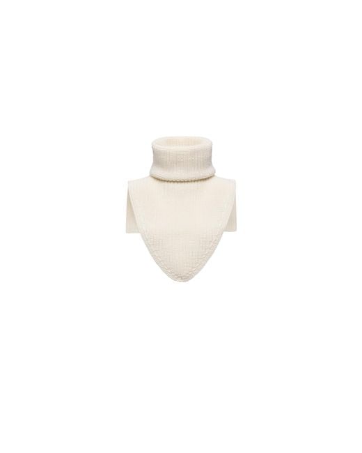Moncler White Moncler Wool Neck Warmer
