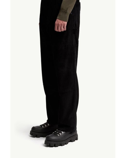 Moncler Black Corduroy Jogging Trousers for men