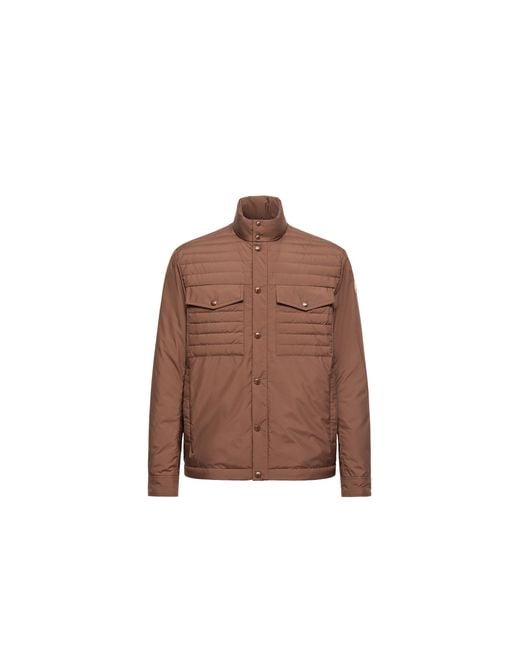 Moncler Brown Moncler Vnorviane Mid-Length Down Jacket for men