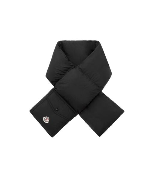 Moncler Black Moncler Down Packable Scarf