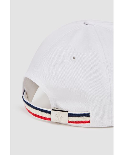 Moncler White Gabardine Baseball Cap for men