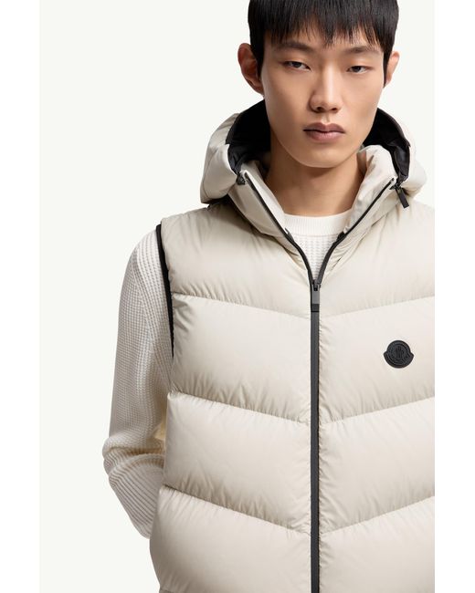 Chaleco Plumífero Con Capucha Y Acolchado Diagonal Guersac, Hombre, Talla Moncler de hombre de color Natural