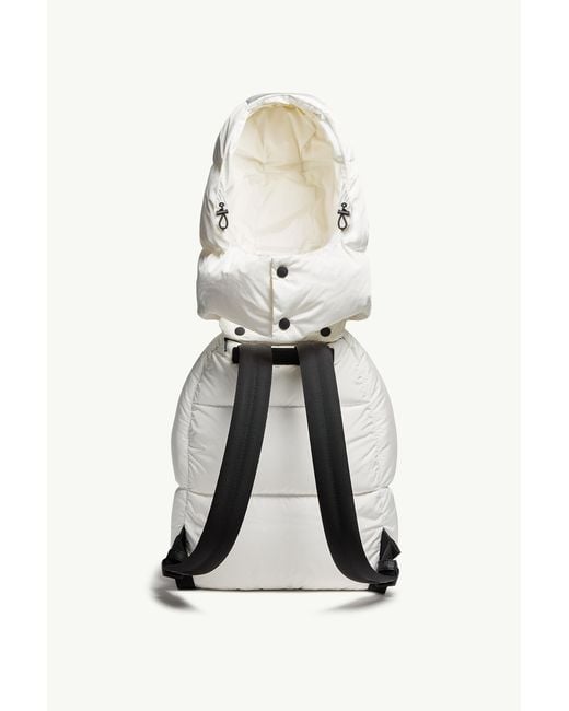 Moncler White Caradoc Water-Repellent Backpack for men