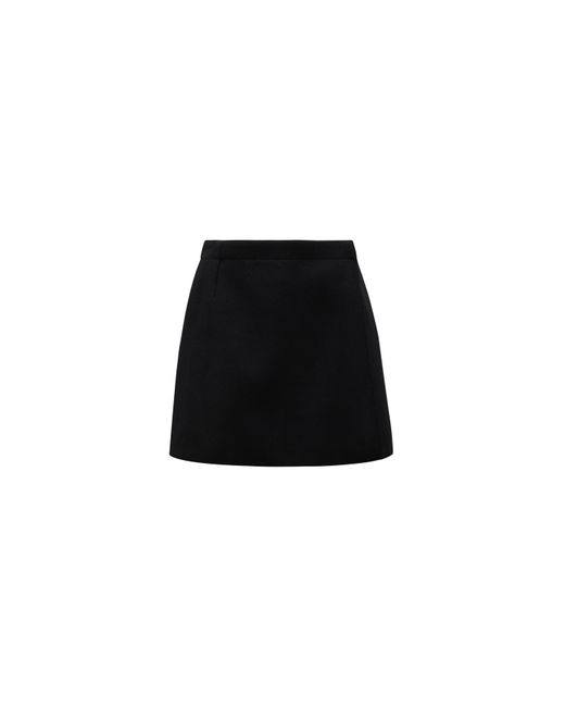 Moncler Black Wool Mini Skirt