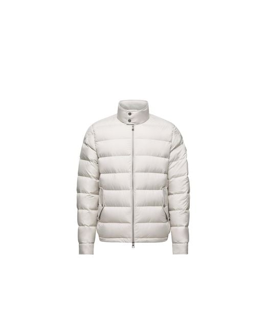 Moncler White Moncler Phrier Short Down Jacket for men
