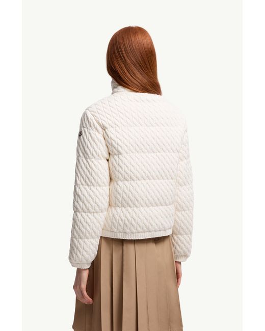 Moncler White Padded Wool & Cotton Zip-Up Cardigan