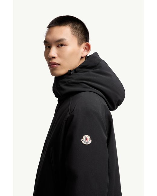 Moncler Livradois Kurze Daunenjacke Mit Kapuze, Herren, Größe in Black für Herren