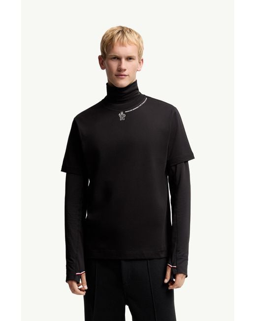 Camiseta De Algodón Con Logotipo, Hombre, Talla Moncler de hombre de color Black