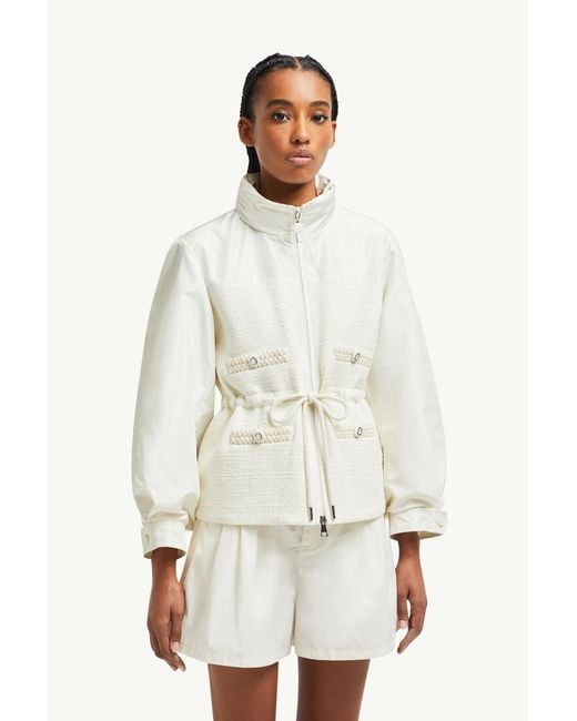 Moncler White Fermont Hooded Field Jacket
