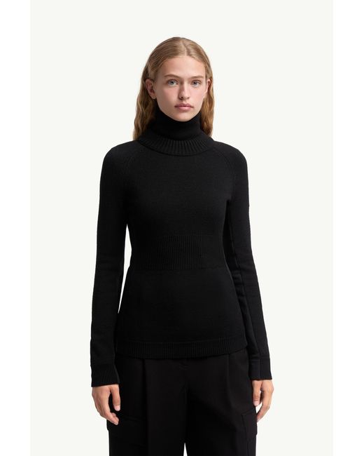 Jersey De Lana Y Cuello De Tortuga, Mujer, Talla Moncler de color Black