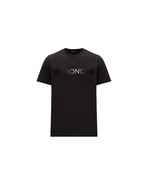 Camiseta con logotipo Moncler de hombre de color Black