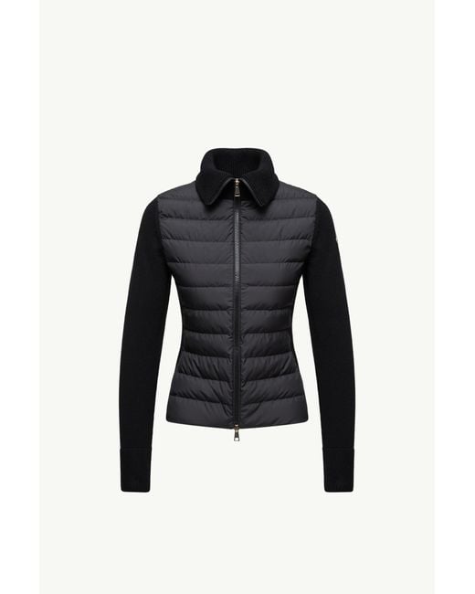 Cárdigan Con Cremallera De Lana Acolchada, Mujer, Talla Moncler de color Black
