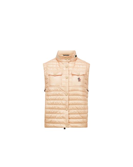 Moncler Natural Moncler Gumiane Hooded Down Gilet
