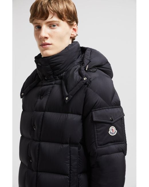 Moncler Black Vezere Hooded Short Down Jacket for men