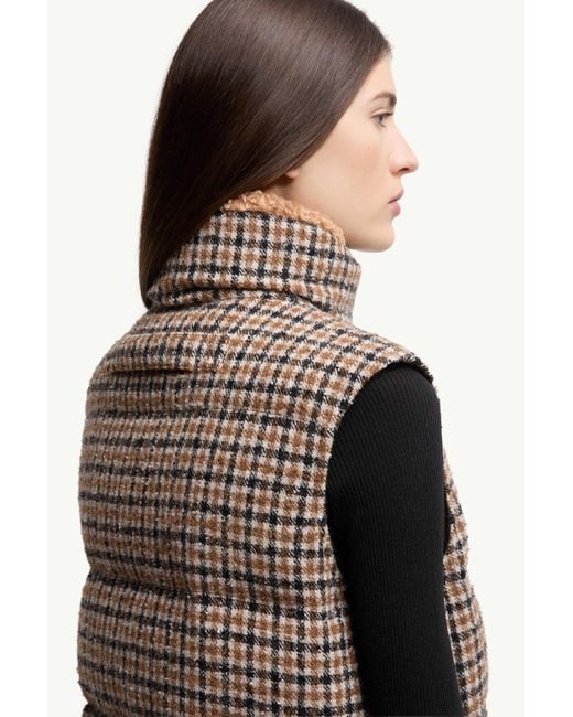 Moncler Brown Touvet Daunenweste Aus Wollmischung, Damen, Größe