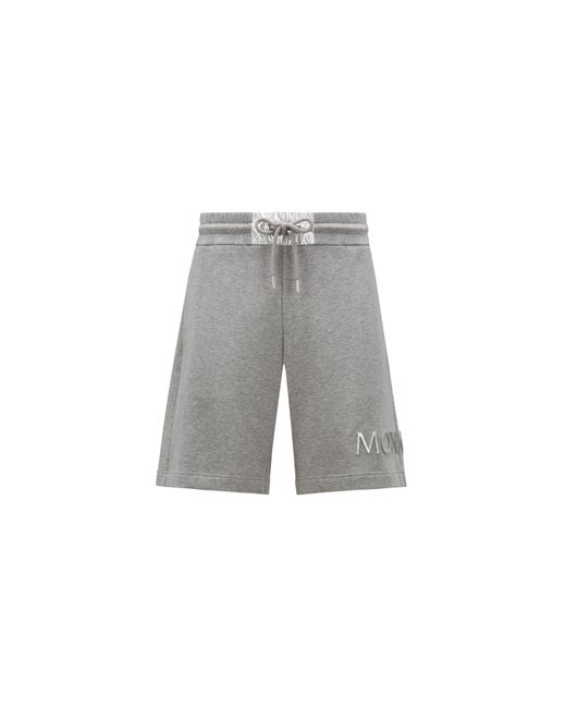 Moncler Gray Logo Shorts for men