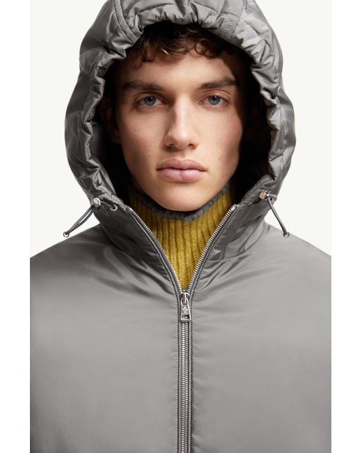 Moncler Gray Poiliot Hooded Short Down Jacket for men