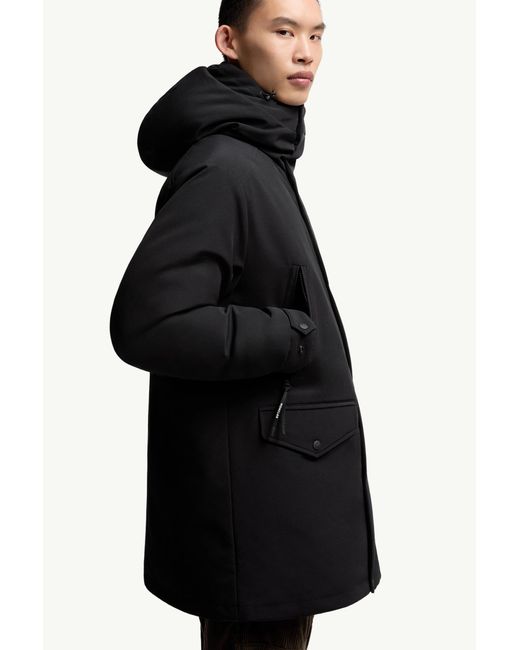 Moncler Livradois Kurze Daunenjacke Mit Kapuze, Herren, Größe in Black für Herren