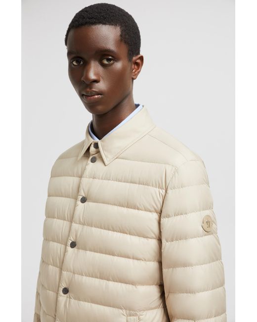 メンズ Moncler Bourdonダウンシャツジャケット Natural