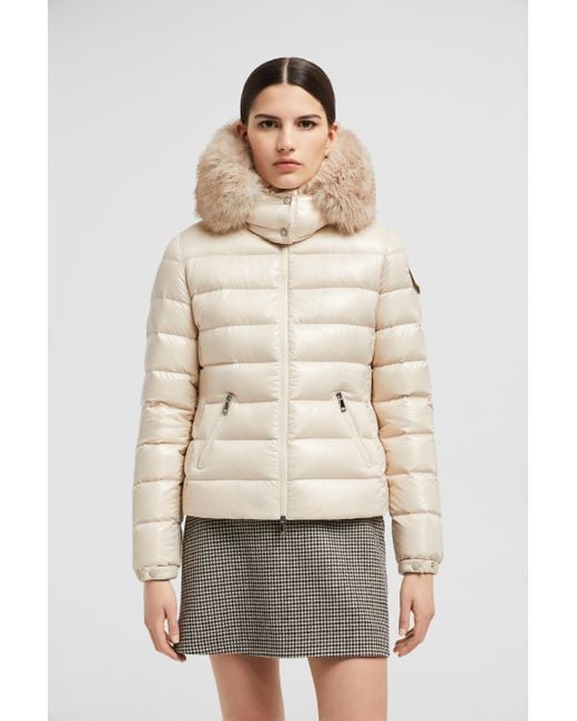 Moncler Natural Badyf Hooded Short Down Jacket