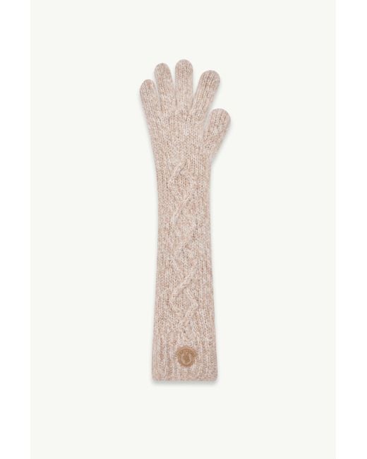 Moncler White Alpaca Blend Gloves