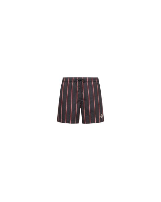Moncler Purple Moncler Striped Swim Shorts for men