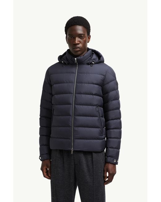 Moncler Blue Arneb Hooded Short Down Jacket for men