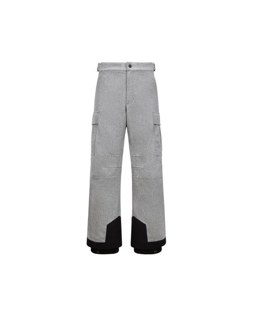 Moncler Gray Padded Technical Wool Ski Trousers for men