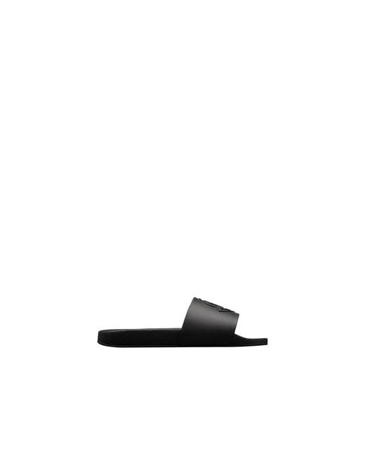 Moncler Black Moncler Basile Rubber Slides for men