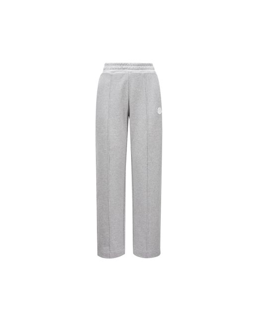 Moncler Gray Logo Patch Sweatpants Grey