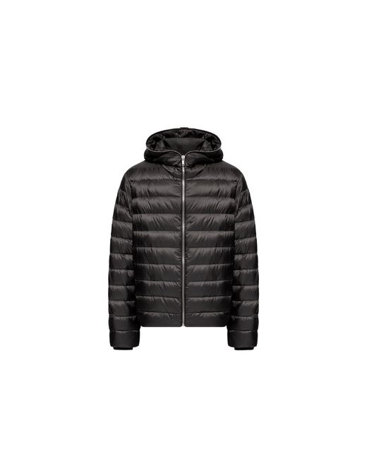 Moncler Black Moncler Ziplock Hooded Short Down Jacket