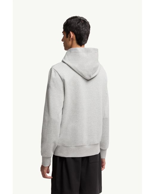 Sudadera Con Capucha De Algodón Con Logotipo De Montaña Bordado, Hombre, Talla Moncler de hombre de color Gray