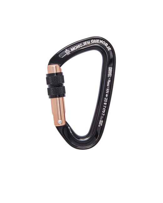 Moncler Black Forged Aluminum Carabiner Climbing Accessory