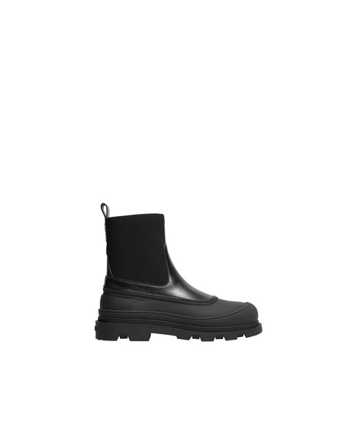 Moncler Black Moncler Vera Edge Leather Ankle Boots