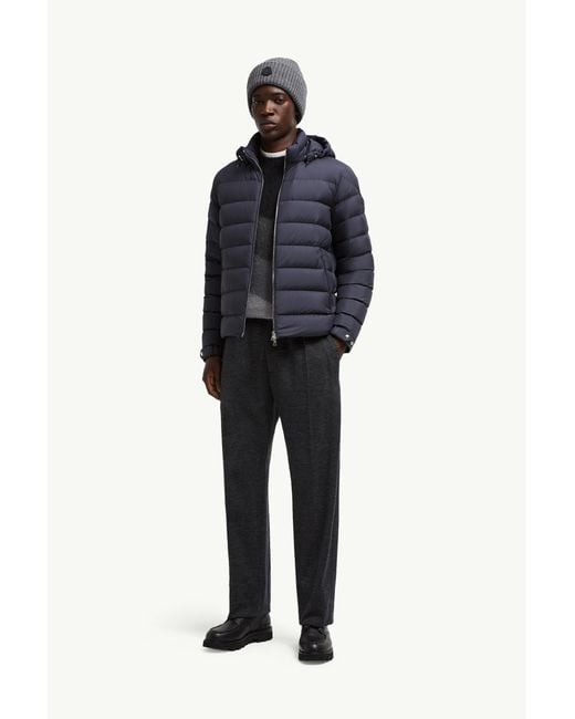 Moncler Blue Arneb Hooded Short Down Jacket for men