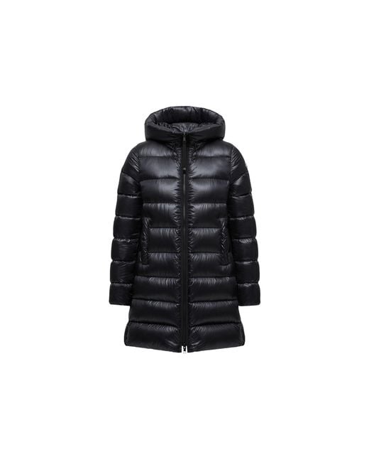 Moncler Black Moncler Suyenne Hooded Mid-Length Down Jacket