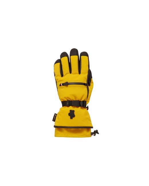 3 MONCLER GRENOBLE Yellow Padded Gloves for men