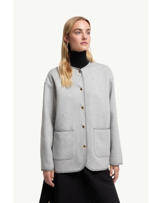Moncler Gray Reposse 3-In-1 Wool & Cashmere Short Down Jacket
