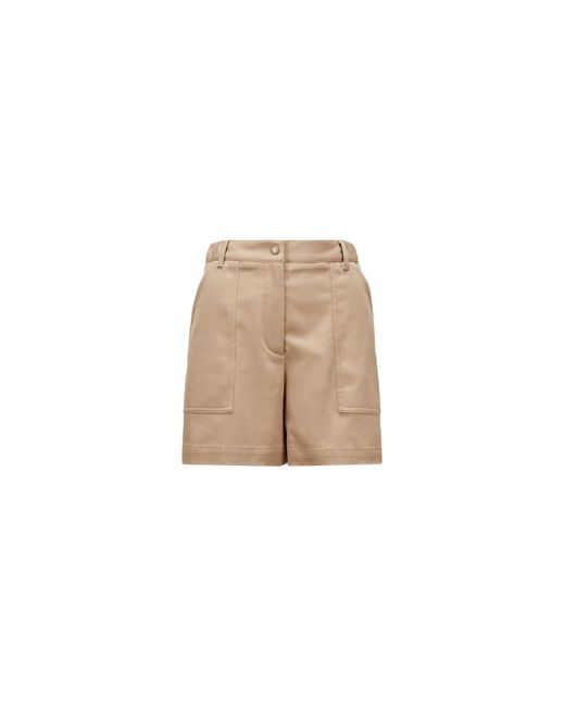 Moncler Natural Gabardine Shorts