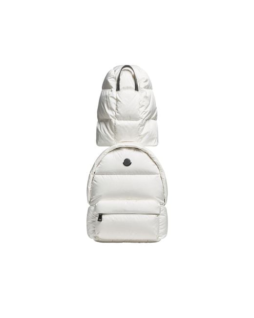 Moncler White Caradoc Water-Repellent Backpack for men