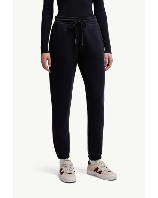 Moncler Blue Jogginghose Aus Baumwolle Mit Logoaufnäher, Damen, Größe