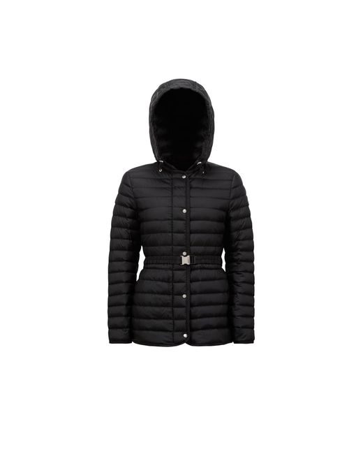 Moncler Black Moncler Oredon Hooded Mid-Length Down Jacket