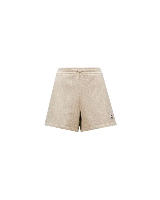 Moncler Natural Shorts aus monogramm-jacquard