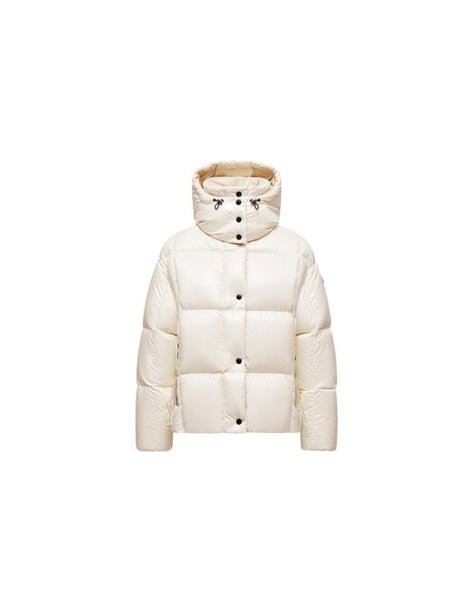 Moncler White Moncler Parana Hooded Short Down Jacket