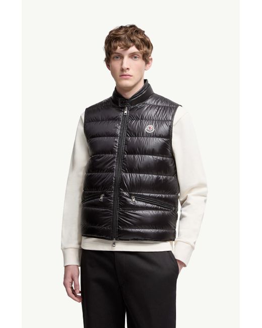 Moncler Black Vests for men