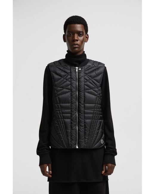 Moncler Black Rick Owens Megapenta Flight Daunenweste, Genderneutral, Größe