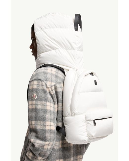 Moncler White Caradoc Water-Repellent Backpack for men