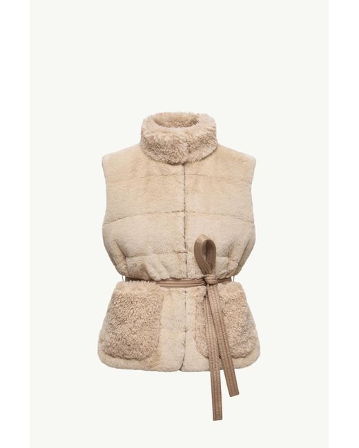Moncler Natural Joui Teddy Down Gilet