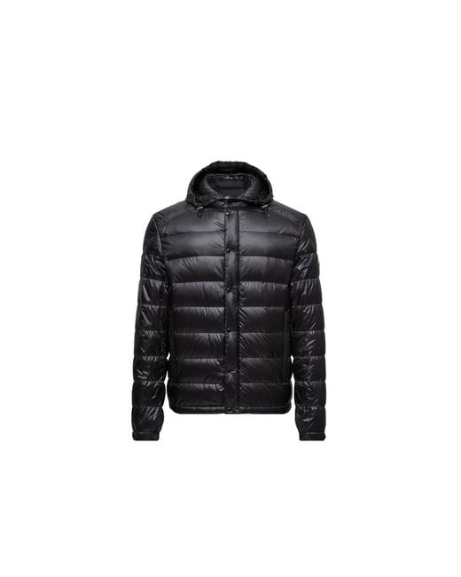 Moncler Black Gliere Hooded Short Down Jacket for men